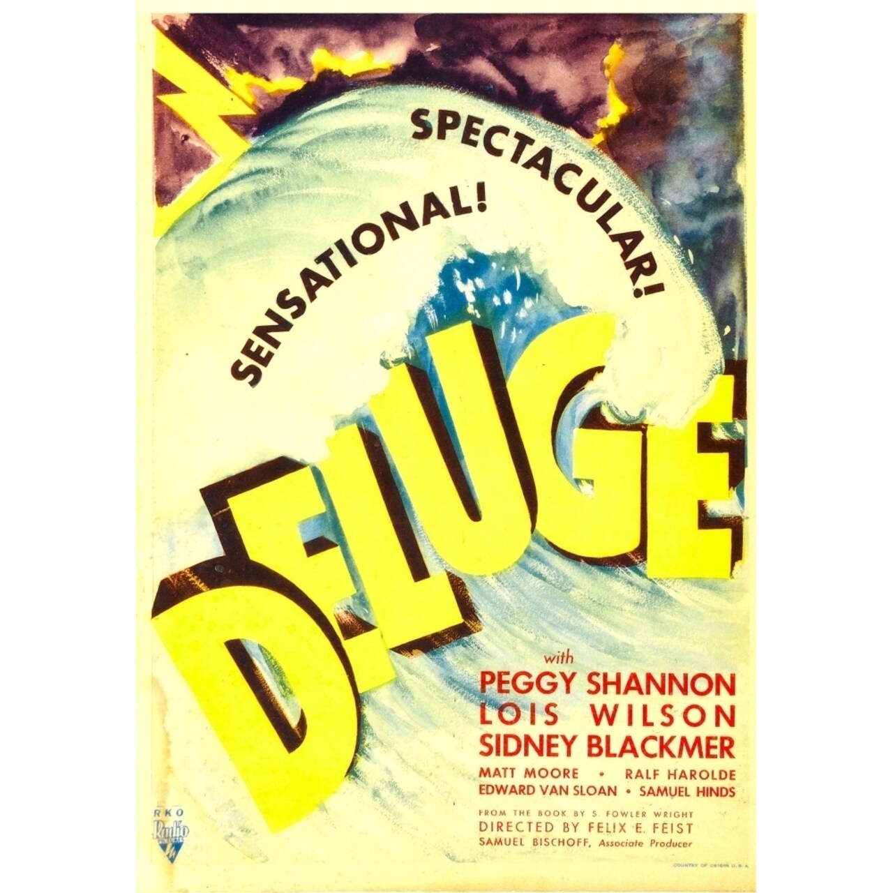 Posterazzi Deluge Midget Window Card 1933. Movie Poster Masterprint